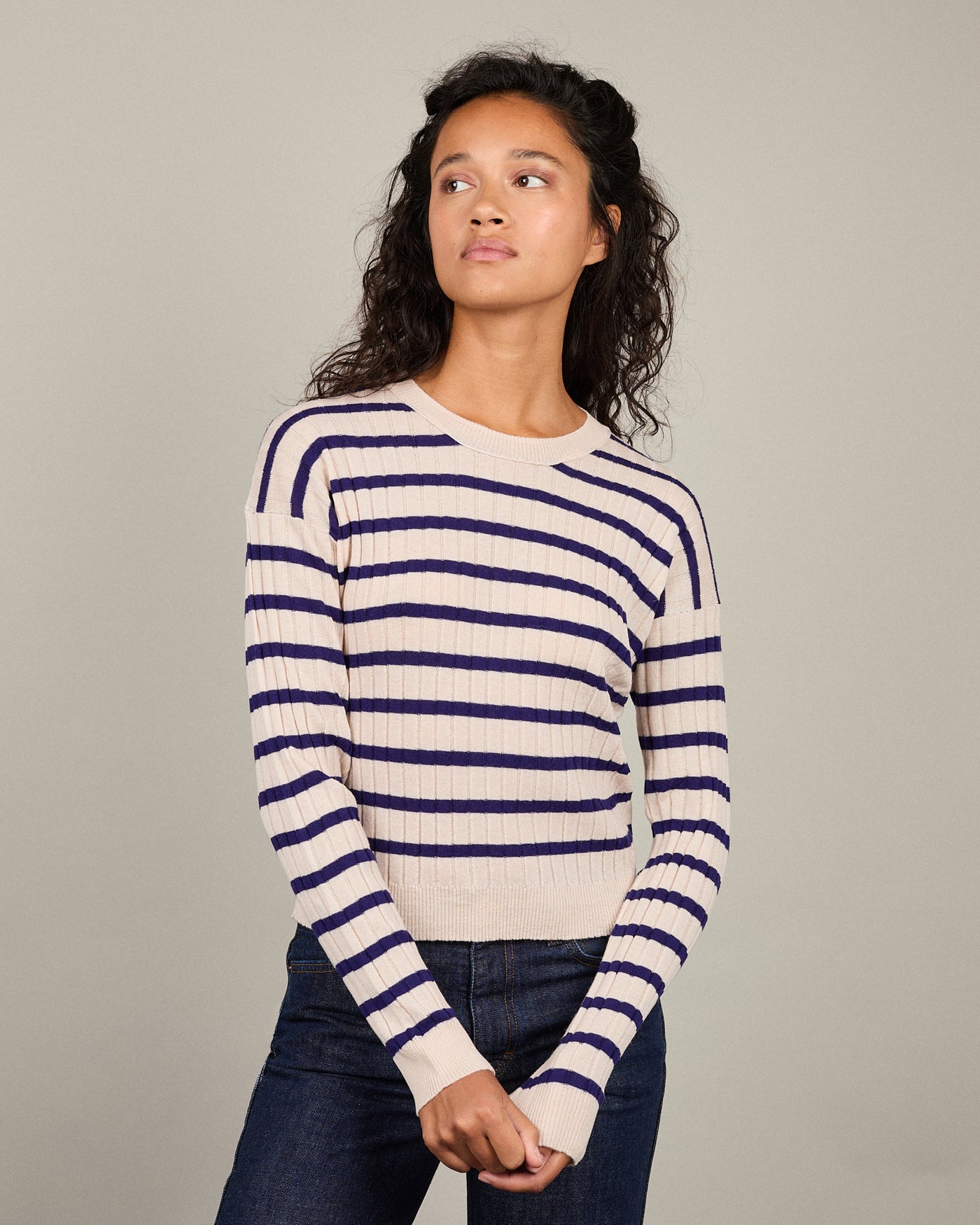 Cecile Stripes avoine 18